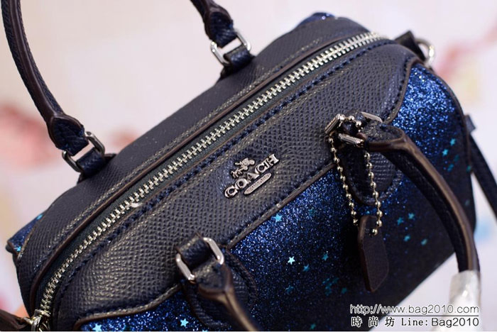 COACH蔻馳 c37747 Coach聖誕限量迷你星辰波士頓包 手提斜挎包  Chz1527